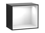 Villeroy und Boch Finion Regalmodul F580GFPD 41,8x35,6x27cm, Regal Glossy White, Black matt lacquer