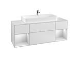 Villeroy und Boch Finion Waschtischunterschrank G211MTMT 160cm, Abdeckplatte white matt, Emotion, Regale White matt lacquer, White matt lacquer