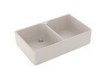 Villeroy und Boch Spülstein Doppelbecken 639001KR Ablaufgarnitur mit Handbetätigung, Crema