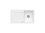 Villeroy und Boch Flächenbündige Spüle 33352FRW mit Ablaufgarnitur und Exzenterbetätigung, Stone White