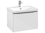Villeroy und Boch Subway 3.0 Waschtisch-Unterschrank C57500VE 62,2x42,9x47,8cm, ohne LED/Griff Aluminium glänzend, brilliant white
