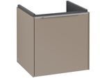 Villeroy und Boch Subway 3.0 Waschtisch-Unterschrank C58200VM 42,3x42,9x37,75cm, Schanier rechts/Griff Aluminium glänzend, taupe