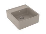 Villeroy und Boch Spülstein Einzelbecken 632061AM Ablaufgarnitur, Handbetätigung, Befestigungssatz, Almond