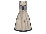 Dirndl NÜBLER "Dirndl midi Leni", Damen, Gr. 42, EURO, blau, Obermaterial: 50% Polyester PES. 50% Viskose CV., Kleider