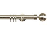 Gardinenstange LIEDECO "CELKUGEL01SG1L" Gr. 1, silber (edelstahlfarben), L:120cm Ø:25mm, Metall, Gardinenstangen, Gardinenstange, 1-läufig im Fixmaß Ø 25 mm