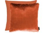 Dekokissen APELT "Lars", orange, B:46cm L:46cm, Obermaterial: 50% Polyacryl, 50% Polyester, Dekokissen_Sitzkissen_Kissenhüllen, Dekokissen