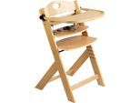 Hochstuhl BABYGO "Family Pro", Baby, Gr. B/H/T: 45cm x 80cm x 50cm, natur, Massivholz, Stühle Hochstuhl