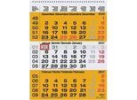 Succes Wandkalender, 3 Monate pro Seite, Wire-O-Bindung, B 310 x H 400 mm, Papier, FSC, gelb