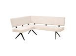 Livetastic , Beige , Metall, Textil , L-Form , 190x150 cm , Esszimmer, Bänke, Polsterbänke