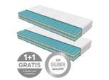 Primatex Deluxe , Weiß , Textil , H2 , 80x200 cm , Oeko-Tex® Standard 100 , Tragegriffe, antibakteriell, Wendematratze, Bezug rundum abnehmbar, Matratzenklasse Silber, Matratzenentfaltung in 48 Stunden , Schlafzimmer, Matratzen, Wendematratzen