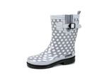 Gummistiefel BOCKSTIEGEL "Dorin", Damen, Gr. 37, grau (grau, multi), Obermaterial: 100% Naturkautschuk NaRubber., Schuhe Gummistiefel