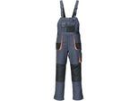 Latzhose TERRATREND JOB "TTJ-Latz", Gr. 62, EURO, grau (grau, schwarz), Obermaterial: 65% Polyester PES. 35% Baumwolle CO., Hosen