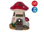 LED Solarleuchte NÄVE "Mushroom", bunt, B:13cm H:17,3cm L:13cm, Leuchten, Pilzhaus bunt, LED warmweiß, inkl. Druckschalter, H: 17,3cm, L/B: 13cm