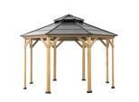 Pavillon Gazebo Eggi Anthrazit Echtholz