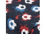 Baumwoll-Jersey-Digitaldruck "Fußball" mit Elasthan, blau-color