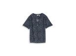 TOM TAILOR Damen Bluse mit Muster, blau, Gemustert, Gr. 38