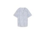 TOM TAILOR Damen Bluse mit Muster, weiß, Gemustert, Gr. 38