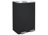 Spirella , Schwarz , Metall , 60 l , 30x71x45 cm , Haushalt, Entsorgung, Abfalleimer, Mülleimer