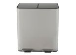 Spirella , Taupe , Metall , 40 l , 30x51x45 cm , Haushalt, Entsorgung, Abfalleimer, Treteimer
