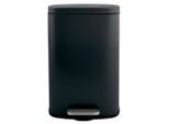Spirella , Schwarz , Metall , 30 l , 23.5x62.9x34.3 cm , Haushalt, Entsorgung, Abfalleimer, Treteimer