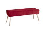 Max Winzer , Rot , Textil , Buche , 114x48x40 cm , Goldenes M, Made in Germany , Esszimmer, Bänke, Polsterbänke