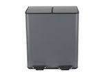 Spirella , Dunkelgrau , Metall , 40 l , 30x51x45 cm , Haushalt, Entsorgung, Abfalleimer, Treteimer