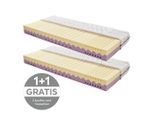 Livetastic , Weiß , Textil , H2 + H3 , rechteckig , 90x200 cm , Bezug abnehmbar/waschbar, Ober- und Unterseite versteppt, für Hausstauballergiker geeignet, wendbar, für verstellbare Lattenroste geeignet, schadstoffgeprüft, Härtegradauswahl für beide Seiten , Schlafzimmer, Matratzen, Wendematratzen