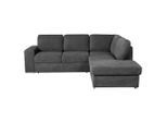 Mid.you , Dunkelgrau , Textil , L-Form , 248x213 cm , Made in Europe , Schlafen auf Sitzhöhe , Wohnzimmer, Sofas & Couches, Schlafsofas, Ecksofas mit Schlaffunktion