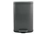 Spirella , Dunkelgrau , Metall , 30 l , 23.5x62.9x34.3 cm , Haushalt, Entsorgung, Abfalleimer, Treteimer