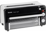 TEFAL Minibackofen "TL6008 Toast n’ Grill", schwarz (schwarz, alu matt, aluminiumfarben), B:40,5cm H:20,5cm T:22cm, Minibacköfen, sehr energieeffizient und schnell, 1300 Watt, Minibackofen