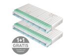 Möbelix , Textil , H2 , 90x200 cm , Bezug abnehmbar/waschbar, Ober- und Unterseite versteppt, wendbar, optimale Belüftung, Bezug antimikrobiell beschichtet, Massagewirkung, orthopädische Matratze , Schlafzimmer, Matratzen, Wendematratzen