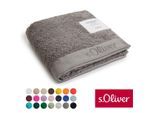 Handtuch S.OLIVER "s.Oliver, Premium Qualität, 600 gr/m², auch als Sets erhältlich", grau, B:50cm L:100cm, Walkfrottier, Baumwolle, Handtücher, große Farbauswahl, auch als Duschtuch, Waschhandschuh, Gästetuch