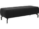 Polsterhocker DOMO COLLECTION "Cunelli", schwarz, B:153cm H:45cm T:62cm, Lederlook;100% Polyurethan, Hocker, Polsterhocker, Fußhöhe passend für gängige Saugroboter