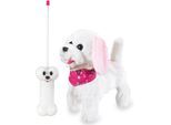 RC-Tier JAMARA "JAMARA KIDS Plüschhund Trixi, 27 MHz", pink (weiß, pink), Fernlenkfahrzeuge, KinderB:11cm H:21cm, Plüsch, RC-Tier, B:11cm H:21cm