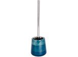 WC-Garnitur WENKO "Pottery", blau (petrol), Keramik, Reinigungsbürsten, WC-Garnitur, Bürstenkopf-Durchmesser 7,5 cm