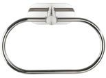 Handtuchring WENKO "Orea", silber (silberfarben), B:20,5cm H:12,5cm T:7,5cm, Edelstahl, Handtuchhalter, Handtuchring, aus Edelstahl, Befestigen ohne Bohren
