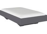 Futonbett RAUCH "Phoenix", grau (graumetallic), B:125cm H:41cm L:206cm, Betten, Futonbett, ohne Kopfteil