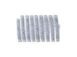 PAULMANN LED-Streifen "MaxLED 250 Stripe 2,5m IP44 Cover 2700K 10W 24V Silber Kunststoff", silber (silberfarben), Flammen 1 Stk., Gesamtlänge 2,5m, Lichterketten, LED-Streifen