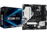 ASROCK Mainboard "B550M Pro4", schwarz (schwarz, weiß), B:24,4cm T:24,4cm, Mainboards, Mainboard