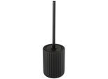 WC-Garnitur WENKO "Belluno", schwarz, H:42cm L:11,5cm, Edelstahl, Keramik, Reinigungsbürsten, WC-Garnitur, Bürstenhalter, Keramik