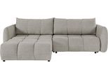 Ecksofa EXXPO - SOFA FASHION "Livonia, B/T: 260/187, modern & praktisch für kleine Räume", mokka, B:260cm H:87cm T:187cm, Sofas, Ecksofa, Mit Bettfunktion & Bettkasten,hoher Sitzkomfort,inkl. Steppung, L-Form