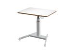 LEITZ Ergo elektrisch höhenverstellbarer Schreibtisch weiß rechteckig, A-Fuß-Gestell weiß 80,0 x 60,0 cm