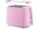 RUSSELL HOBBS Toaster "Eden 27372-56 Himbeere", lila (himbeere), B:27,8cm H:19,1cm T:17,4cm, Toaster, 6 Bräunungsstufen, Hebefunktion, Auftau-, Aufwärm- & Stoppfunktion, Toaster