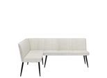 Essbank OTTO HOME "Ianna", creme, schwarz, B:193.153cm H:83cm T:62cm, Stoff, Sitzbänke, Essbank, gepolsterte Rückenlehne und Sitzfläche