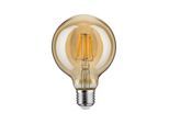 PAULMANN LED-Leuchtmittel "G95 680lm 6,5W gold 2500K 230V", Energieeffizienz: F, gold (goldfarben), L:13,8cm Ø:9,5cm, Leuchtmittel, LED-Leuchtmittel