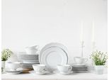Kombiservice CREATABLE "Geschirr-Set Maria Theresia", weiß, 30 Stk., Porzellan, Geschirr-Sets, Kombiservice, Service, weiß, klassische, traditionelle Form, 30 Teile für 6 Personen