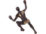 Wanddekoobjekt KARE DESIGN "Wandschmuck Climber 14x23cm", braun, B:14,3cm H:23cm T:9cm, Polyresin, Wanddekoobjekte, Wanddekoobjekt