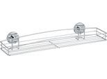 Duschablage WENKO "Milazzo", silber (chrom), B:16cm H:8,5cm T:52,5cm, Stahl, Regale, Duschablage, 1 Ablage