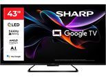 SHARP QLED-Fernseher "4T-C43HRx", Energieeffizienz: G, schwarz, 43 ″, Fernseher, QLED-Fernseher