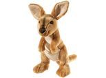 Kuscheltier HEUNEC "Endangered, Känguru 28 cm", braun (hellbraun), Plüschfiguren, KinderH:28cm, Polyester, Kuscheltier, H:28cm